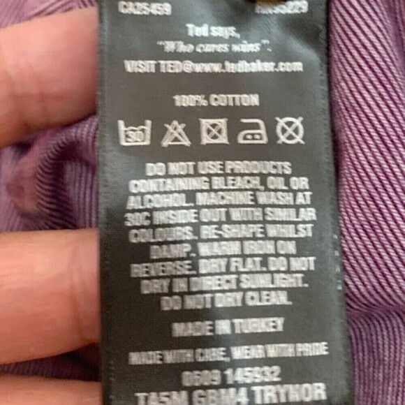 Ted Baker London Casanova Pocket Polo Casual Men's Purple Polo Shirt - Picture 9 of 9